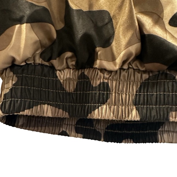 Blanc Noir Camo Cropped Bomber Jacket with side stripe Size M - Picture 4 of 15